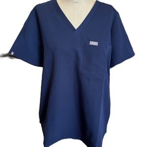 FIGS Women’s Scrub Navy Top. Size Medium